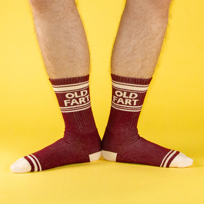 Old Fart, Unisex Gym Crew Socks (Made in the USA)