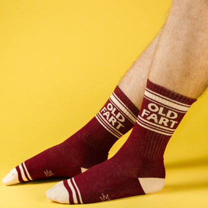 Old Fart, Unisex Gym Crew Socks (Made in the USA)