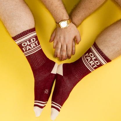 Old Fart, Unisex Gym Crew Socks (Made in the USA)