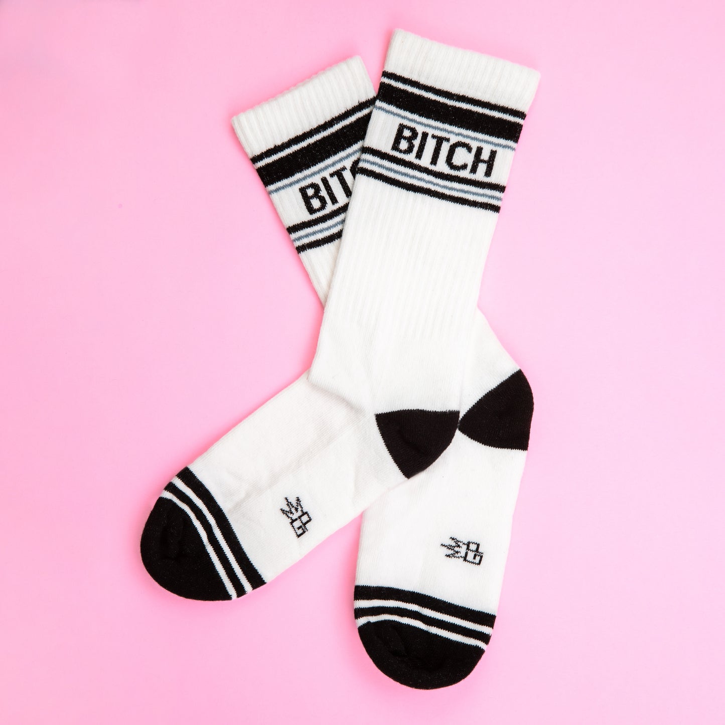 BITCH, Unisex Gym Crew Socks (Made in the USA)