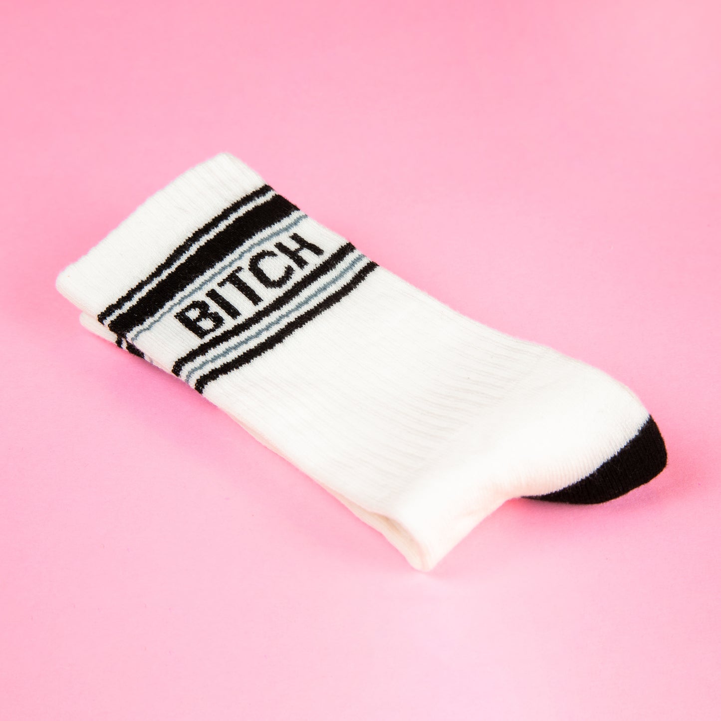 BITCH, Unisex Gym Crew Socks (Made in the USA)