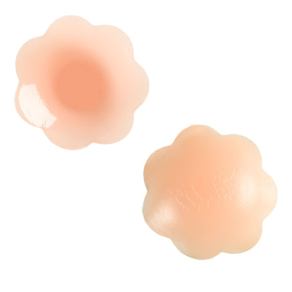 4 Pcs Reusable Adhesive Silicone Women Nipple Covers, Invisible Pasties Nippleless Covers Petals