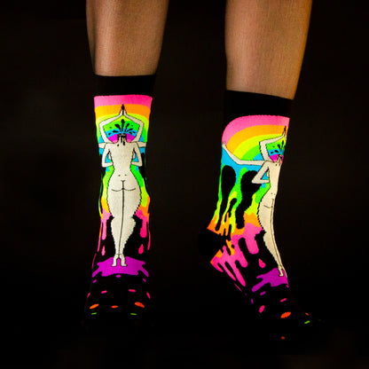 Eye of Doom, Unisex Dress Crew Socks (Made in the USA)