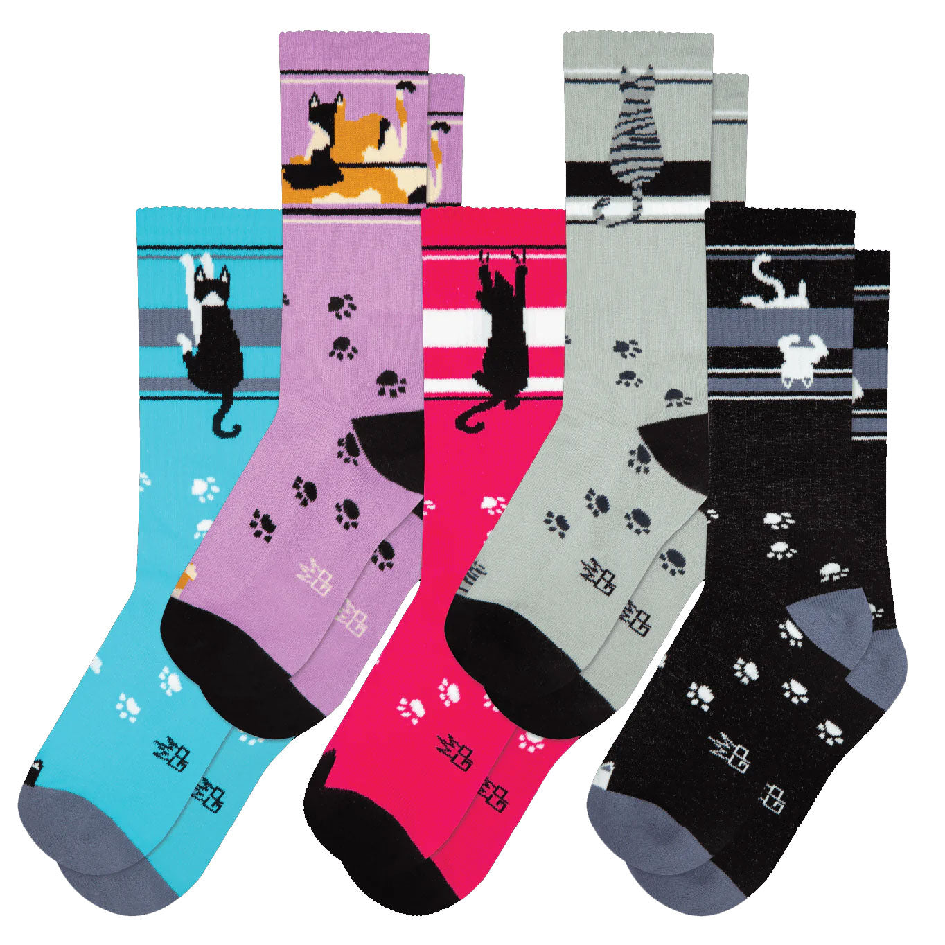 Cat Lovers Collection Ribbed Gym Crew Socks